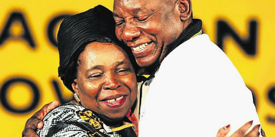 Cyril Ramaphosa and Nkosazana Dlamini-Zuma